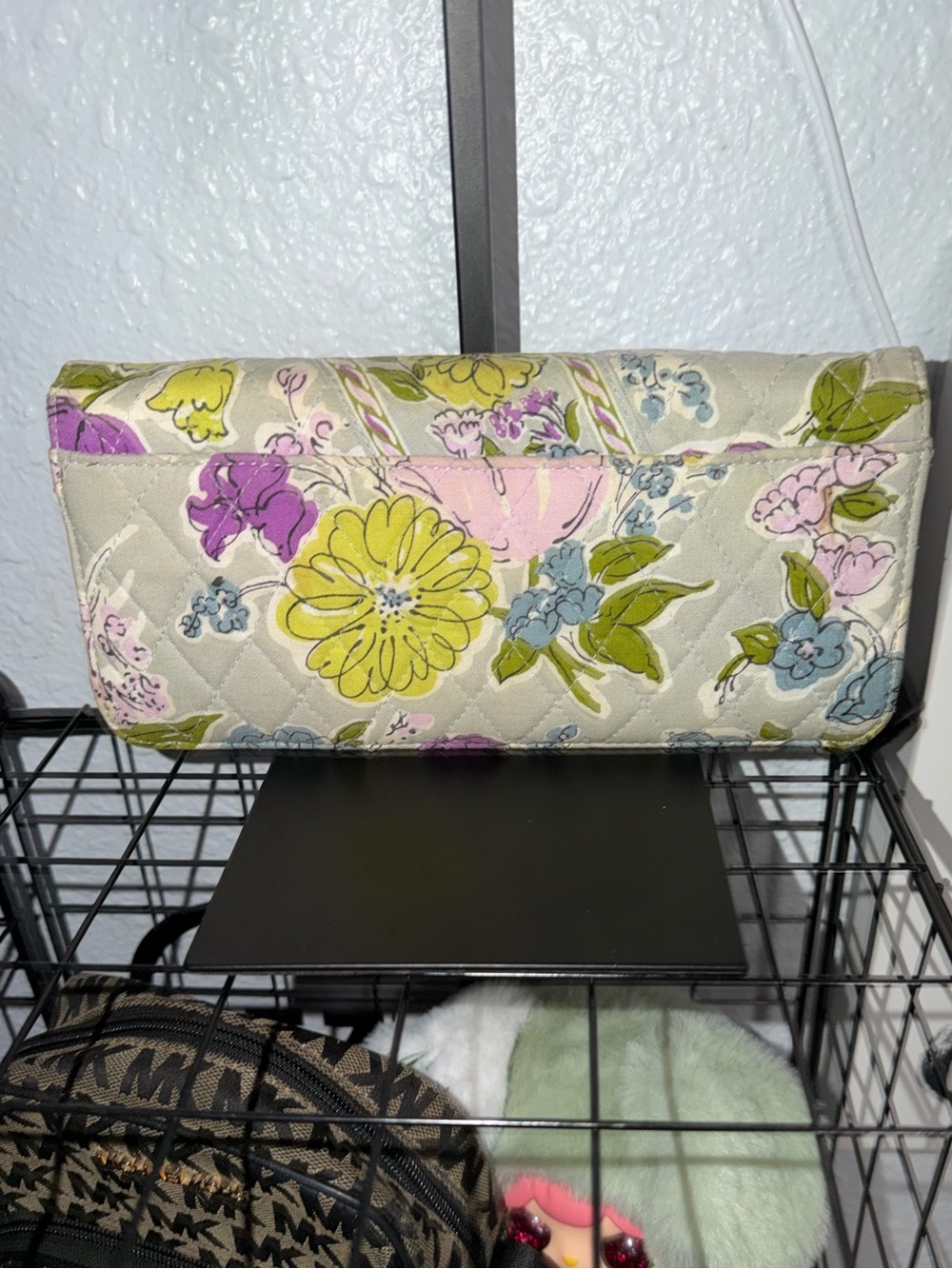 Vera Bradley Accordion Continental Wallet Loves Me Purple Floral Quilted